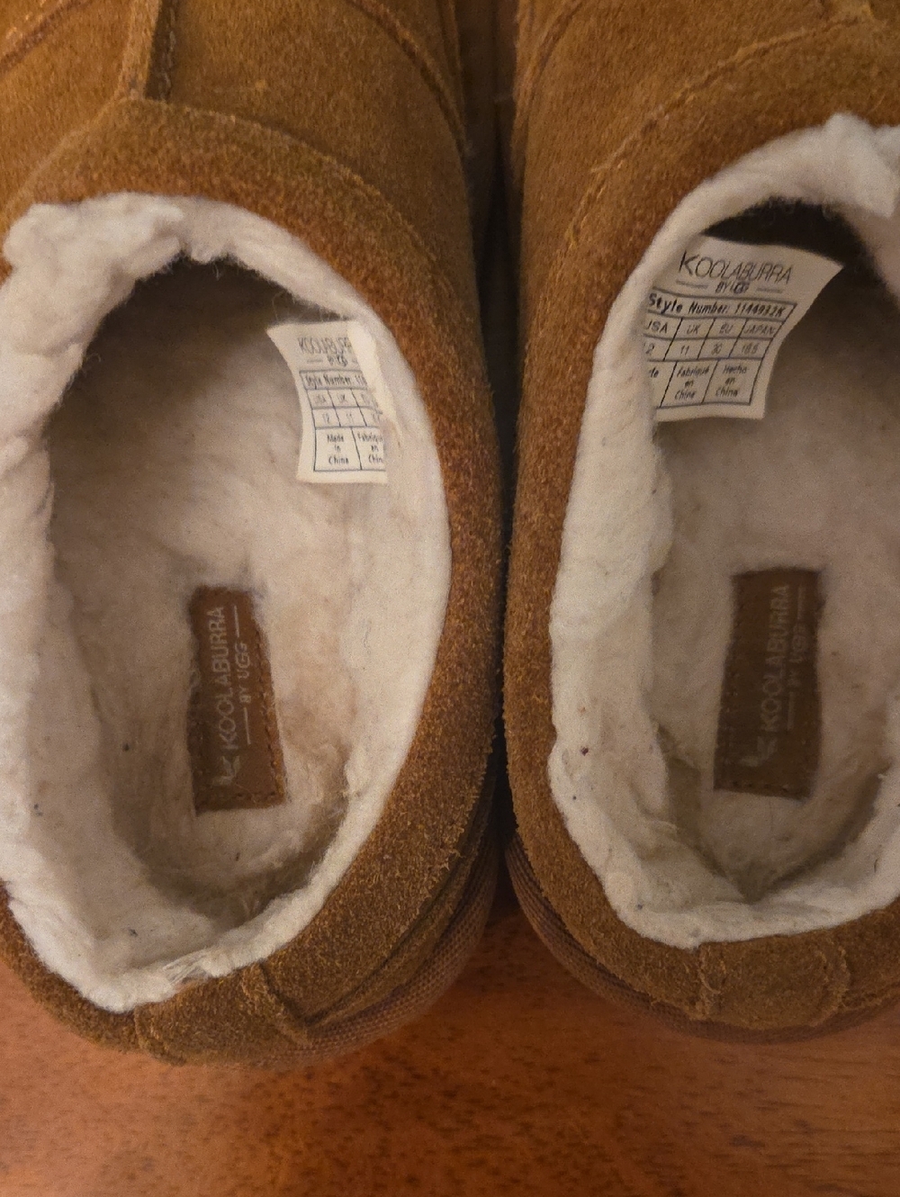 Koolaburra Kid's by Ugg Chestnut Brown Suede Shoes Slippers 1144932K Size 12 - Picture 8 of 8